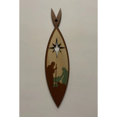 THE CHOSEN - Ozdoba choinkowa drewniana dwustronna - komplet 3 sztuk