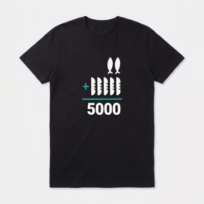 THE CHOSEN - T-shirt CZARNY (2+5=5000) - Unisex