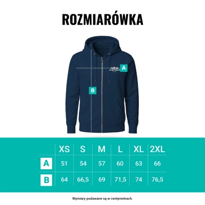 OUTBACK POLSKA - Bluza GRANATOWA  rozpinana z haftem - Unisex